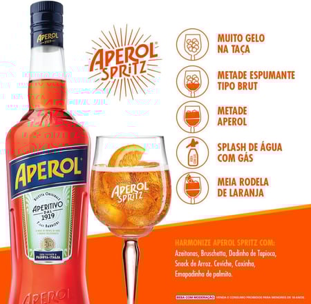 Aperitivo Aperol 750ml - Spritz