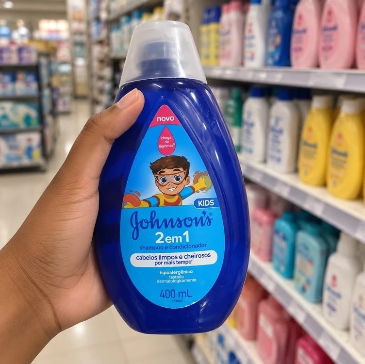 Shampoo e Condicionador 2 em 1 Johnson's Baby, 400ml
