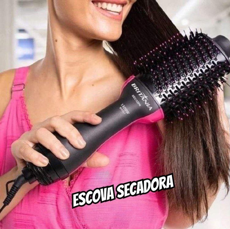 Britânia Escova Secadora Bec02pr 4 Em 1 1300w Cor Preto E Rosa Preto Com Rosa 127/220v