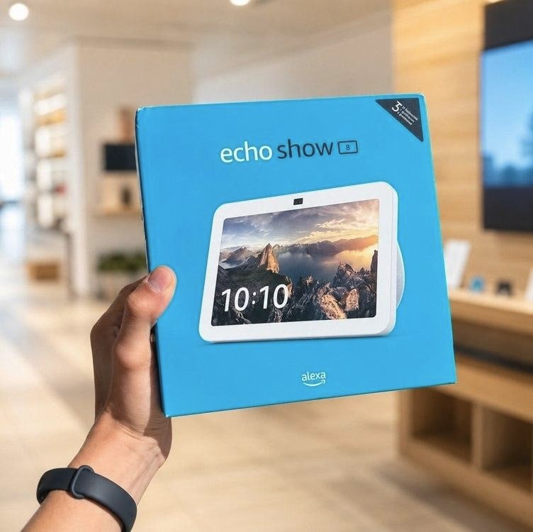 Echo Show 8 (3ª geração) | Smart display com áudio espacial, hub de casa inteligente e Alexa | Cor Branca