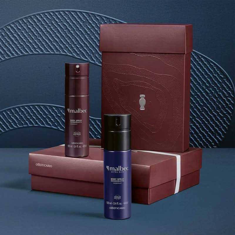 O Boticário Malbec Kit Body Sprays 2 Itens