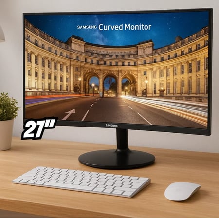 Monitor 27" Led Samsung - Full Hd - Hdmi - Curvo - Super Slim - Lc27F390Fhlmzd, Samsung, L...