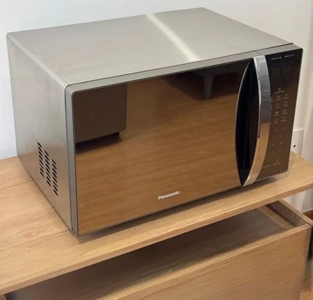 Microondas Panasonic Nn-st27lwru 21l Branco Espelhado Tecnologia Pega Fácil