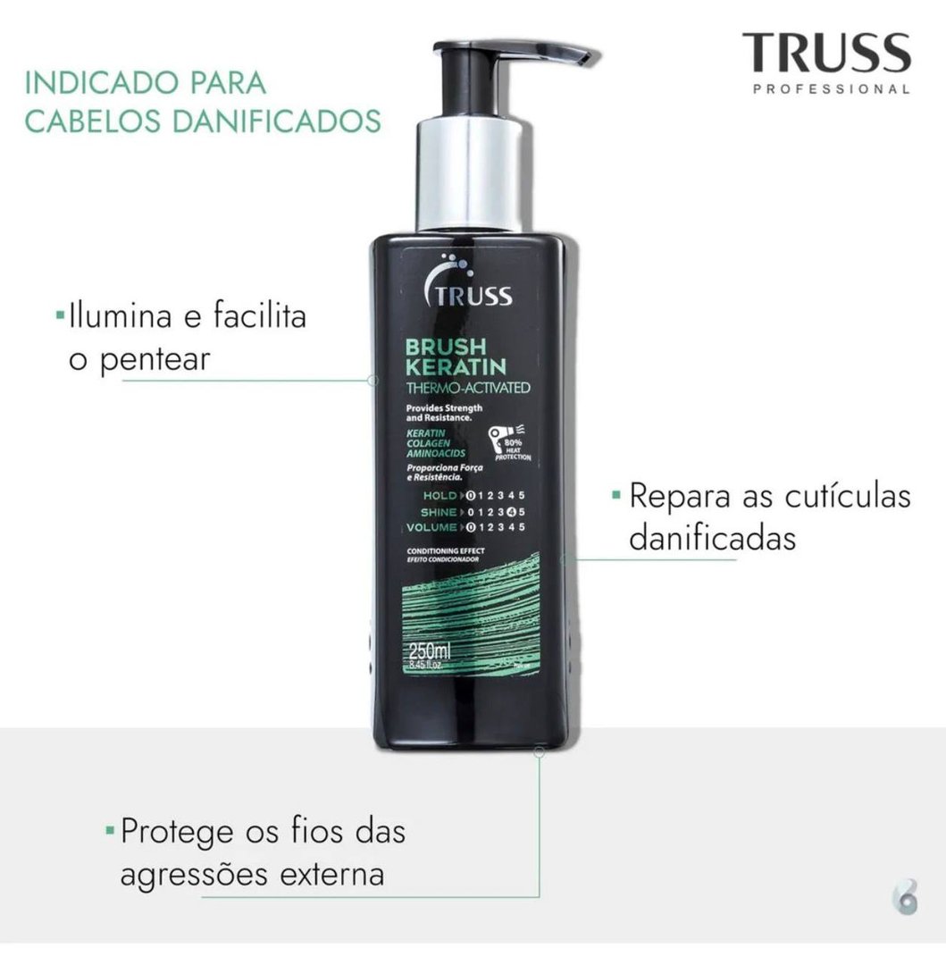 Truss Brush Queratina Thermo Ativada P/ Reconstrução 250ml