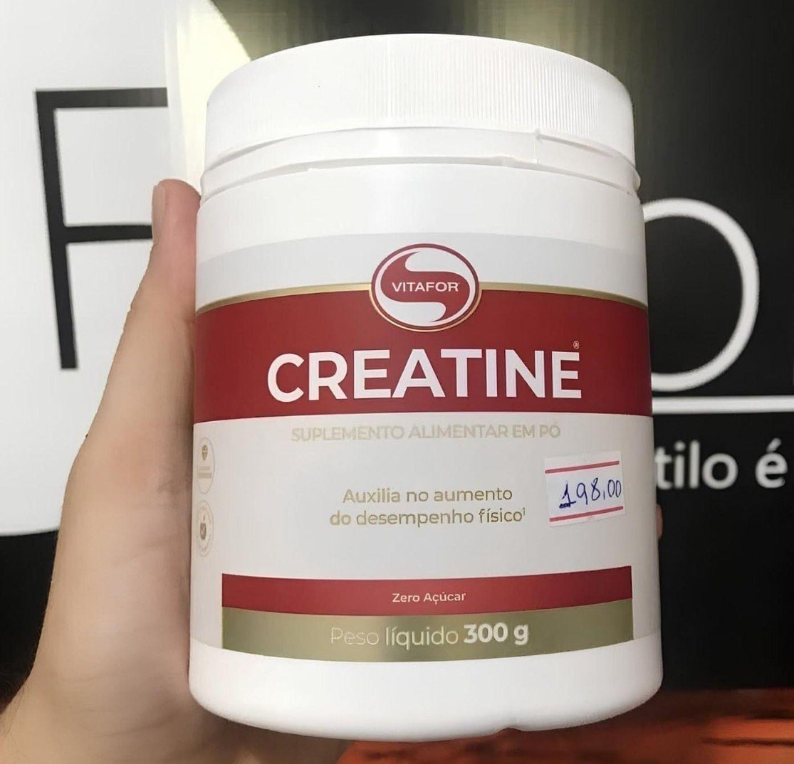 Creatina Monohidratada Creatine Vitafor 300g Sem Sabor