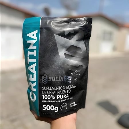 Creatina Monohidratada 500g Soldiers Nutrition Sabor Natural