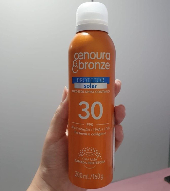 Protetor Solar Cenoura e Bronze Aerossol  FPS30 - 200ml