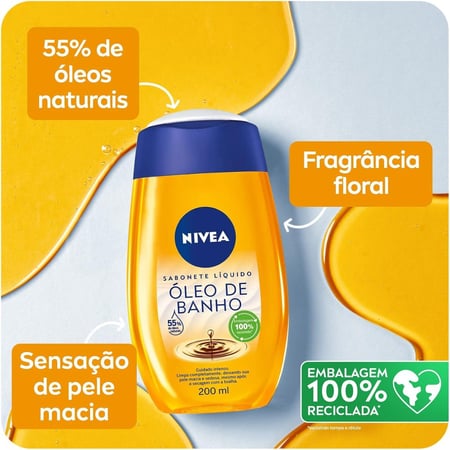 NIVEA Sabonete Líquido Óleo de Banho 200ml