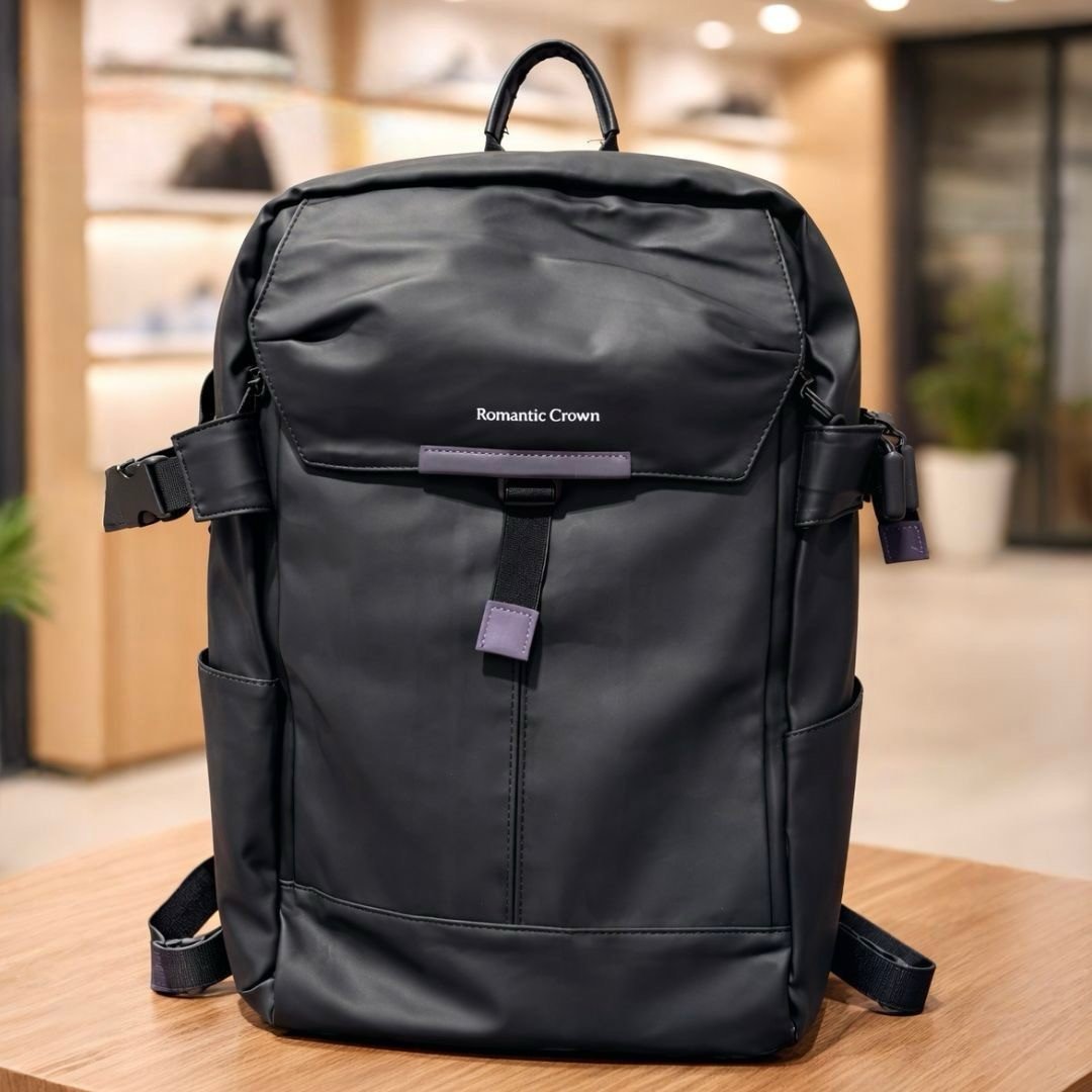 Mochila Notebook Impermeável Escolar Feminina Masculina Preto Couros