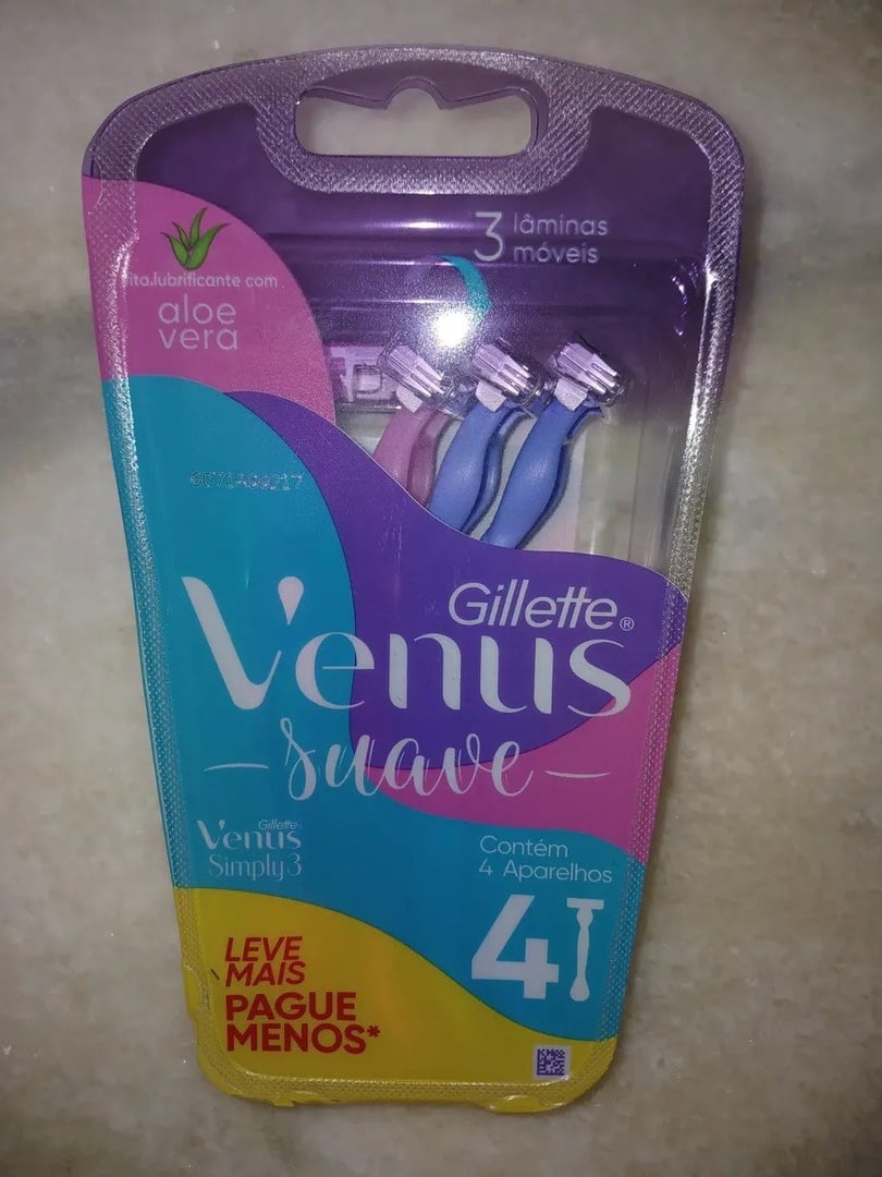 Aparelho de Depilação Descartável Gillette Venus Suave com Aloe, 4 Unidades