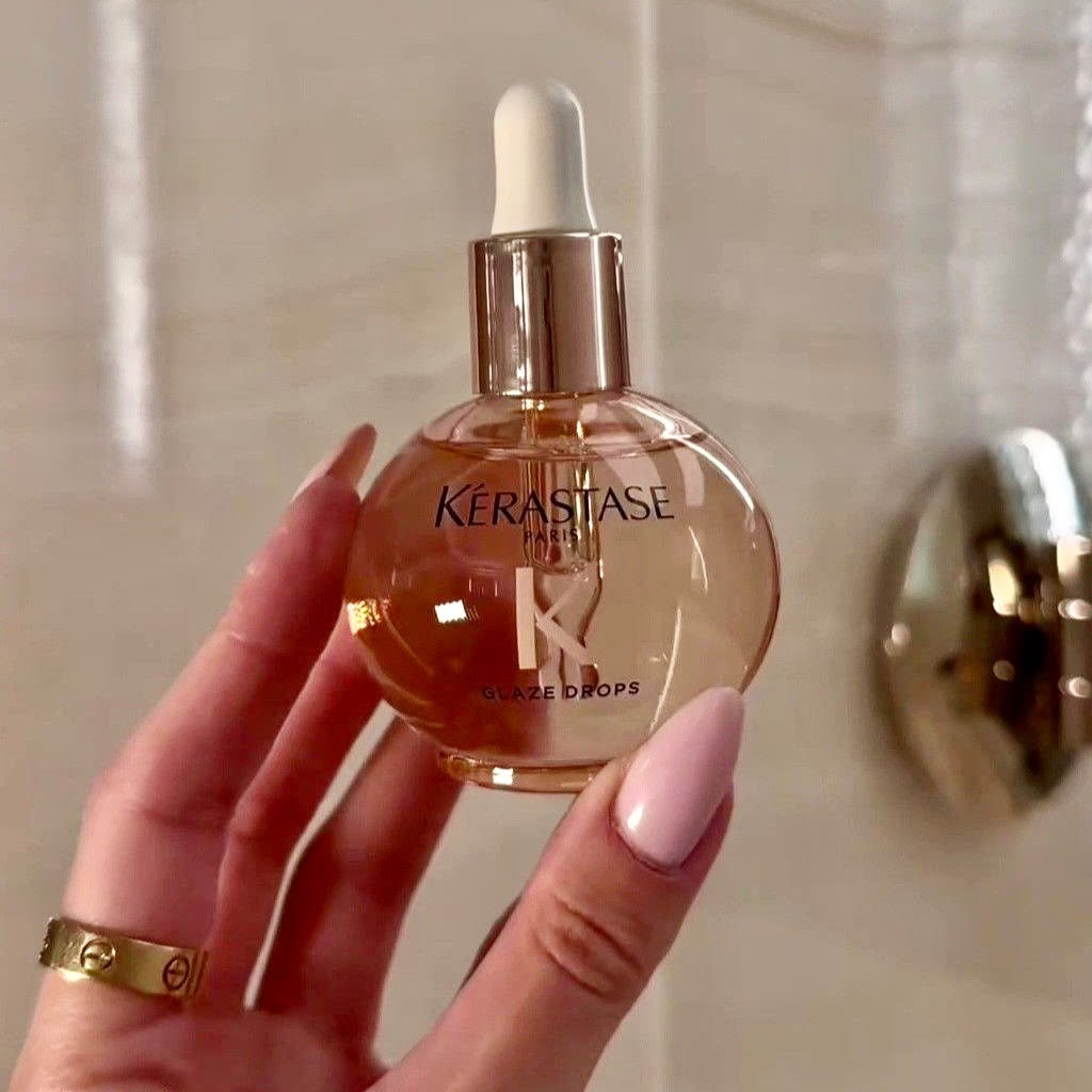 Kérastase, Óleo, Gloss Absolu, Glaze Drops, para todos os tipos de cabelos com tendência a...