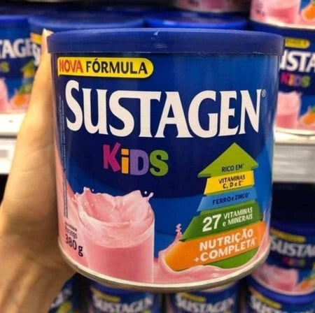 Sustagen Kids Complemento Alimentar Sabor Morango - Lata 350G