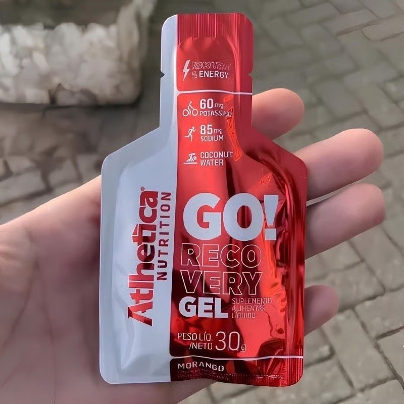 🤓Go Energy Gel Atlhetica Nutrition, Sabor Morango | (10 Sachês)