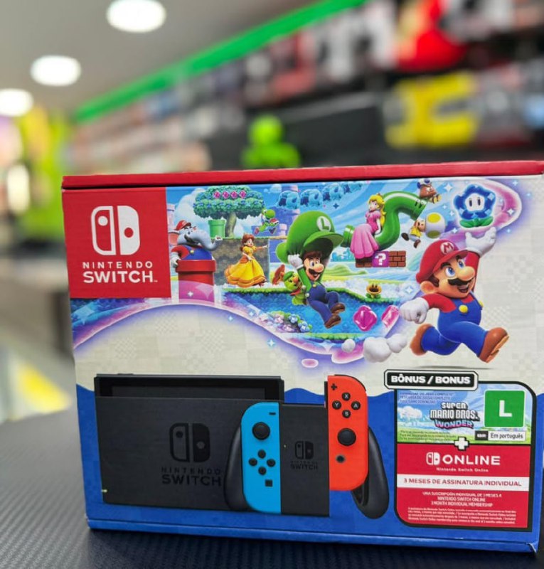 Bundle Nintendo Switch + Super Mario Bros. Wonder + 3 Meses de Assinatura Nintendo Switch ...