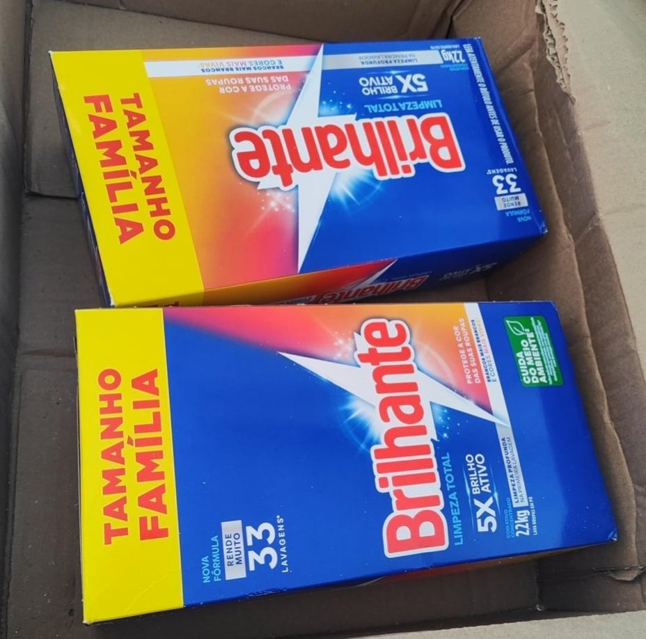 Sabão em Pó Brilhante Limpeza Total Tamanho Familia 2.2Kg