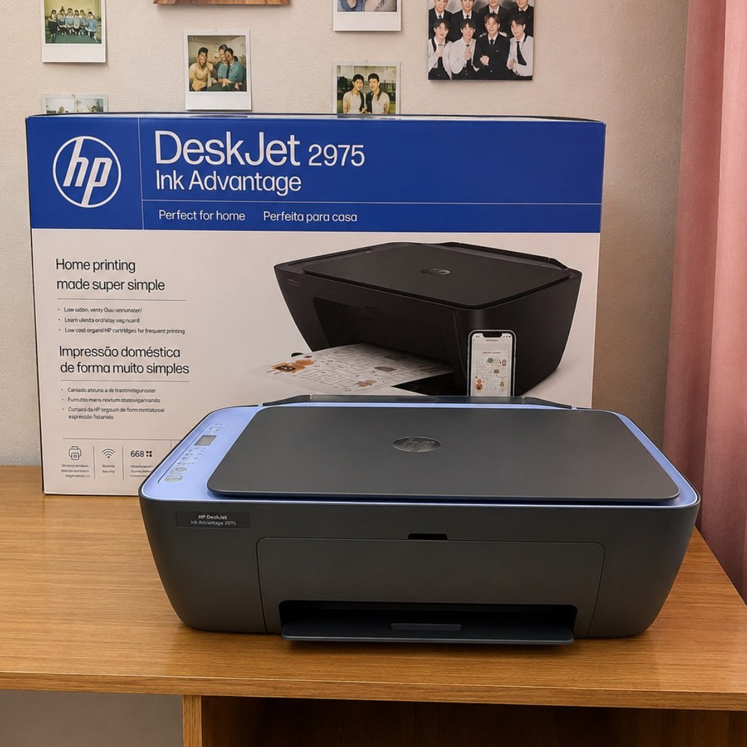 Impressora Multifuncional Hp Deskjet Ink Advantage 2975 Colorida 1 Usb 2.0 De Alta Velocidade Wi-fi De Banda Dupla - 100 A 240 Vca - Aj4y4a#ak4 Preto 127/220v