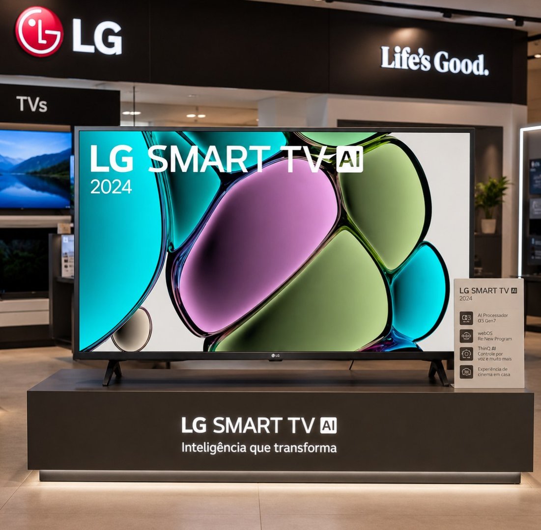 Smart TV LG 43" ThinQ AI Amazon Alexa Apple Airplay 2 HDR 10 Otimizador de Games AI Sound ...
