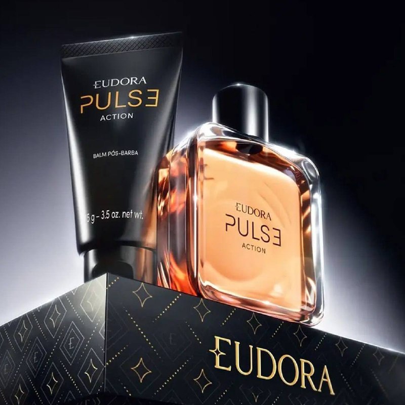 Kit Eudora Balm Pós-Barba 75g e Desodorante Colônia 100ml Pulse Action