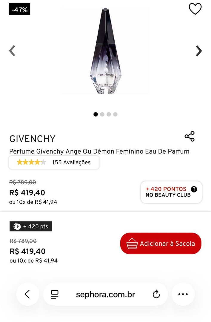 Perfume Givenchy Ange ou Démon Feminino Eau de Parfum
