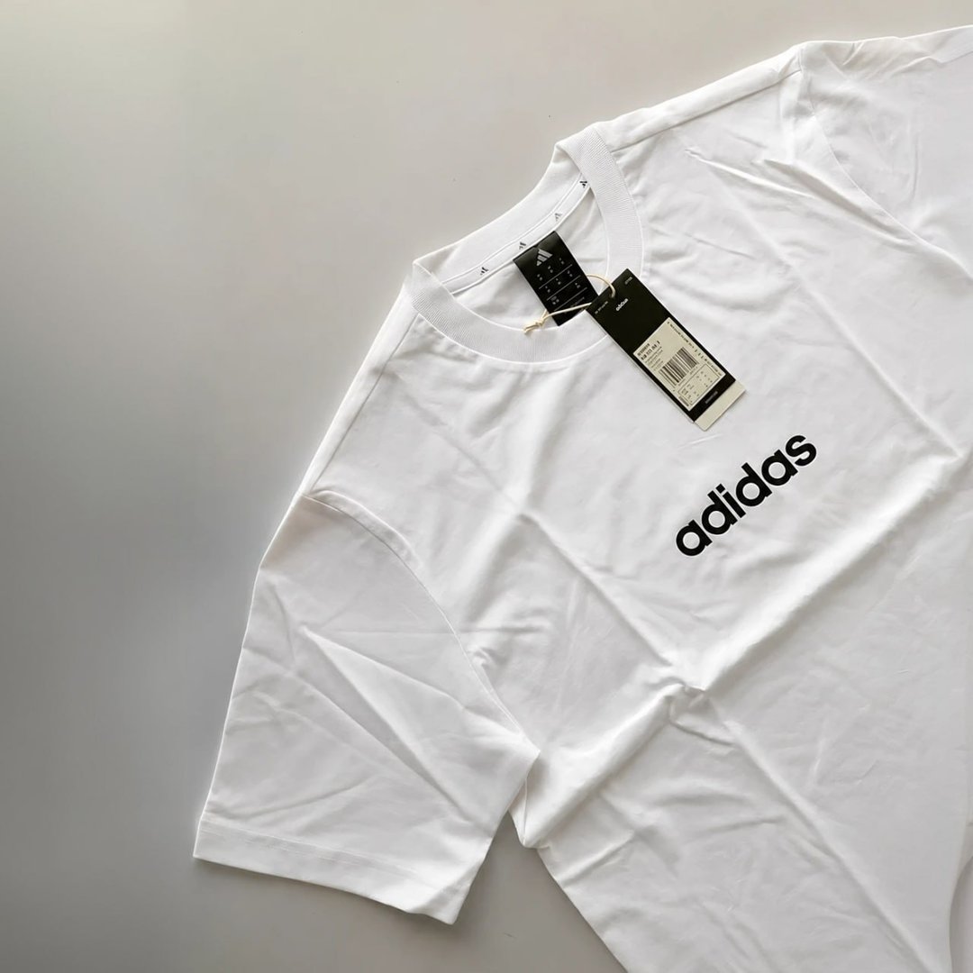 Camiseta Adidas Logo Linear Masculina - Branco