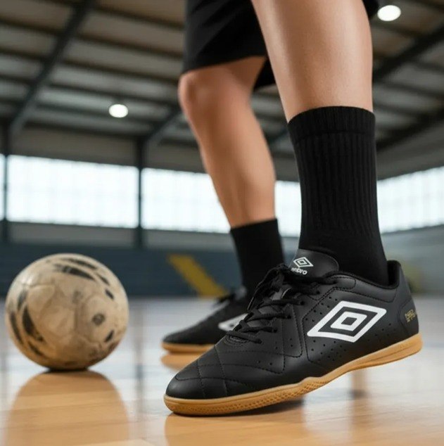 Chuteira Futsal Umbro Neo Striker Preto ou Laranja - Num. 41 ao 44