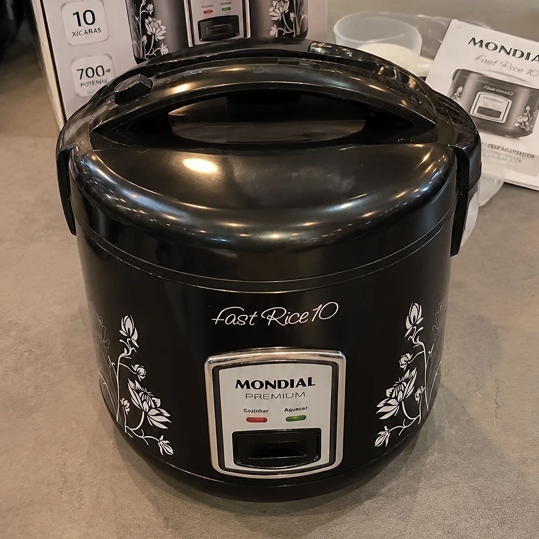 MONDIAL Panela Elétrica de Arroz, Preto, 700W, 110V - PE-44-10X