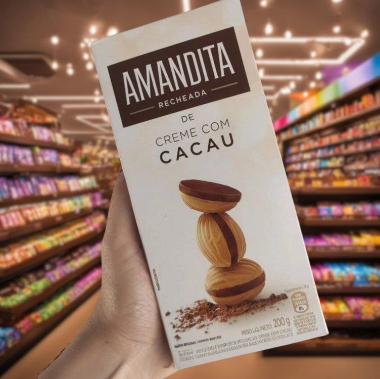 Wafer Recheado Amandita Sabor Chocolate 200g