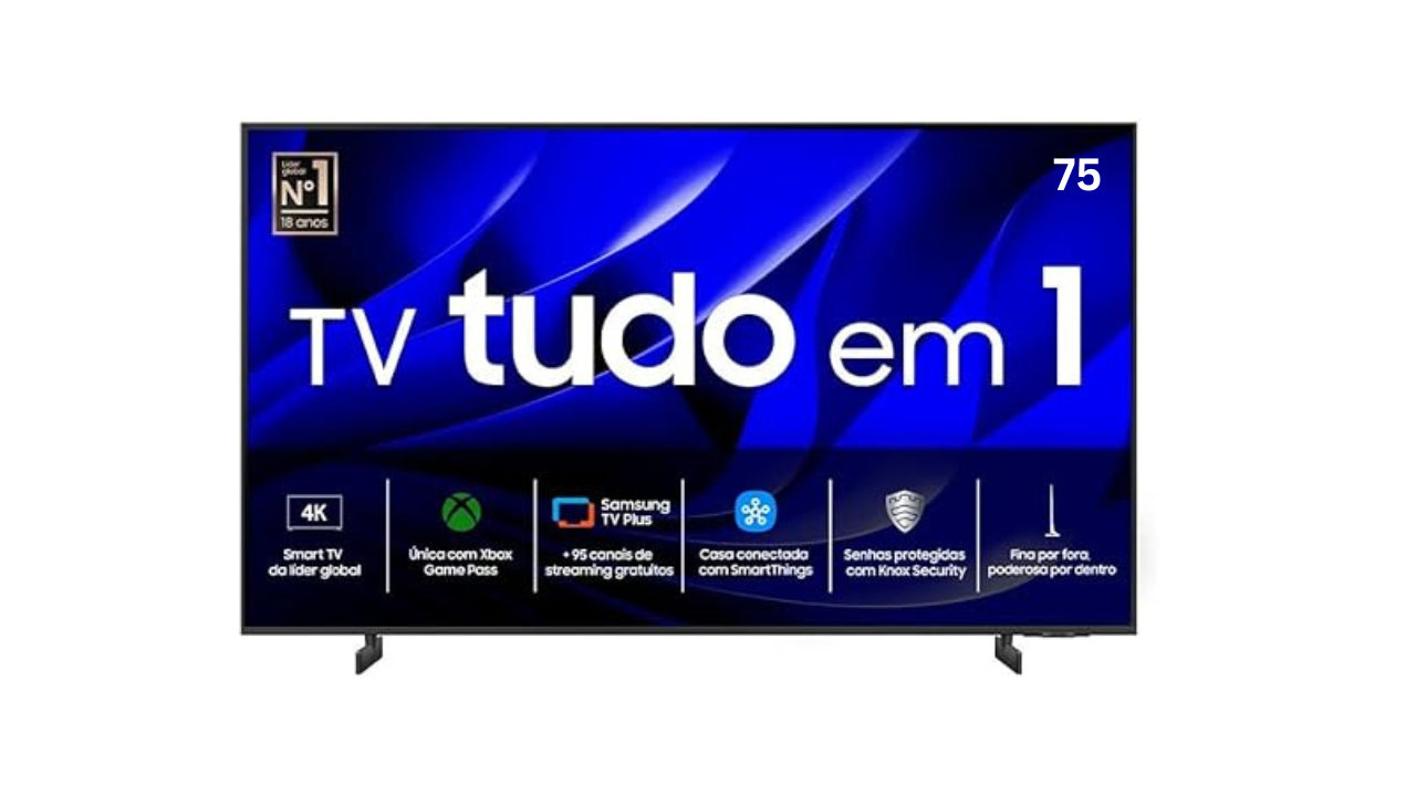 Samsung Smart TV 75" Crystal UHD 4K 75DU8000: Imersão Total com D...