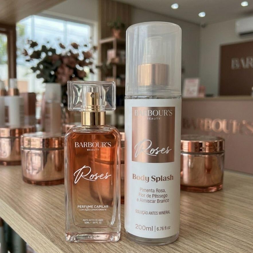 Perfume Capilar E Body Splash Roses Barbour's Beauty
