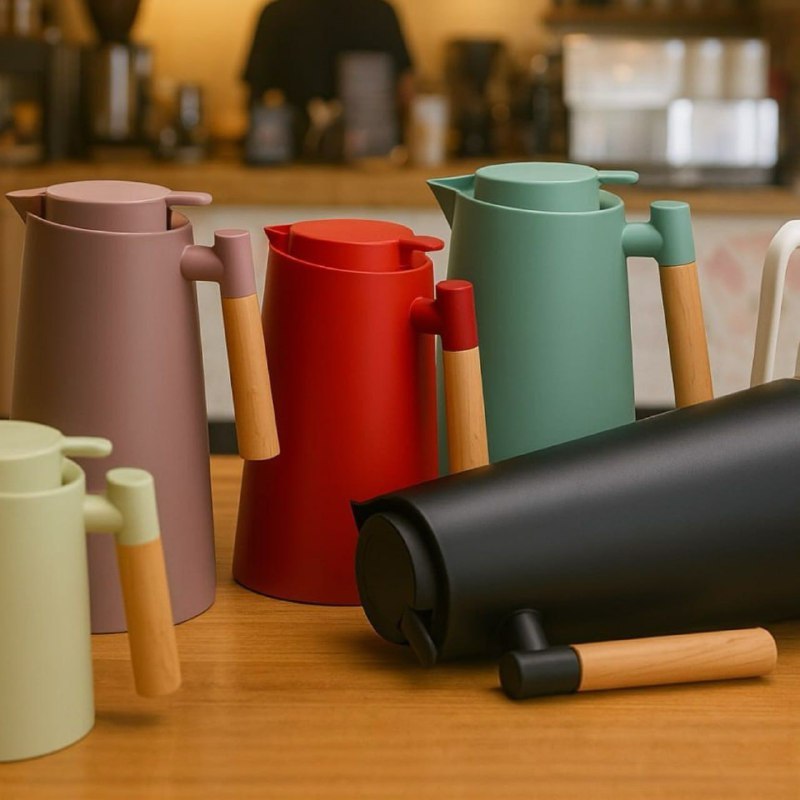 Garrafa Térmica 1 Litro Com Termômetro Led Para Chás / Café