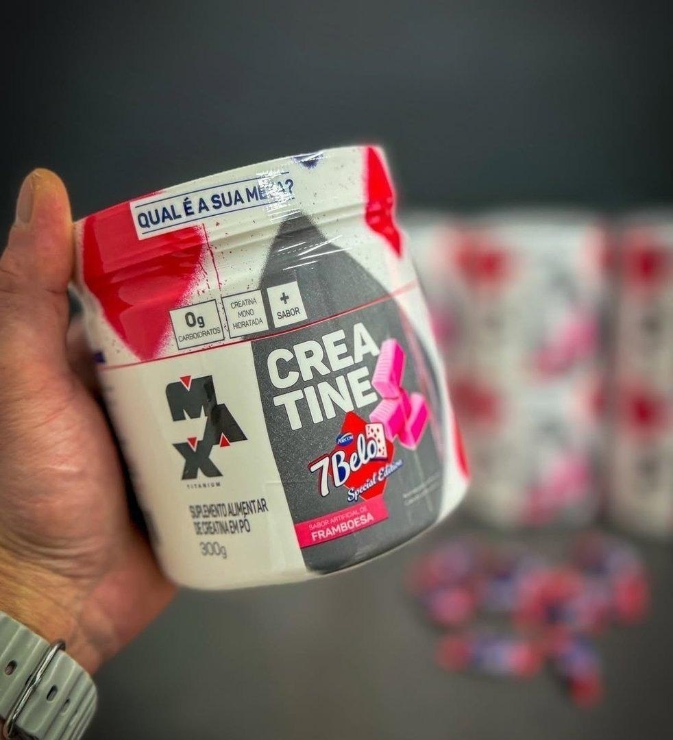 Max Titanium Creatine pote 300g- Sabor 7Belo