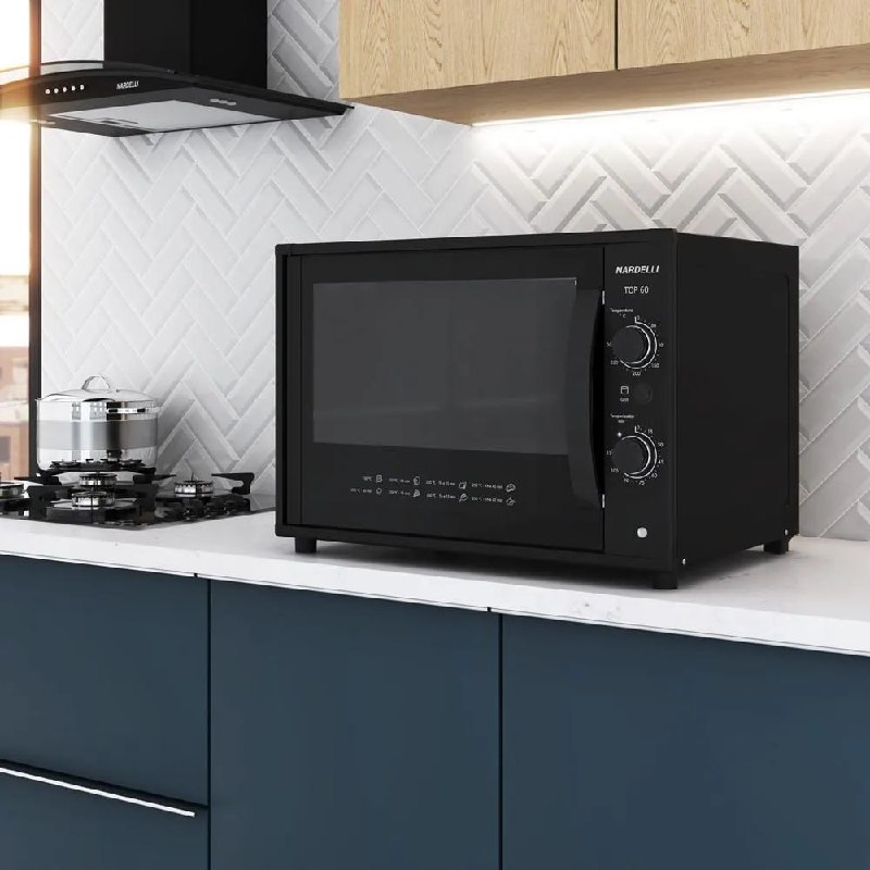 Forno Elétrico Nardelli Luxo 60l Preto Top 60