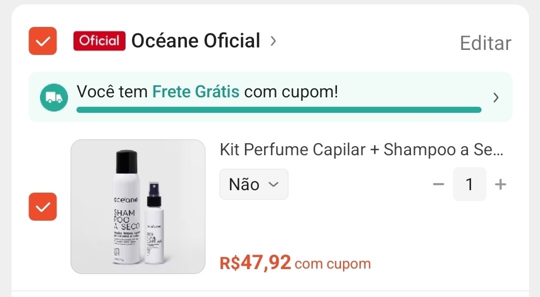 Kit Perfume Capilar + Shampoo a Seco (2 Produtos)