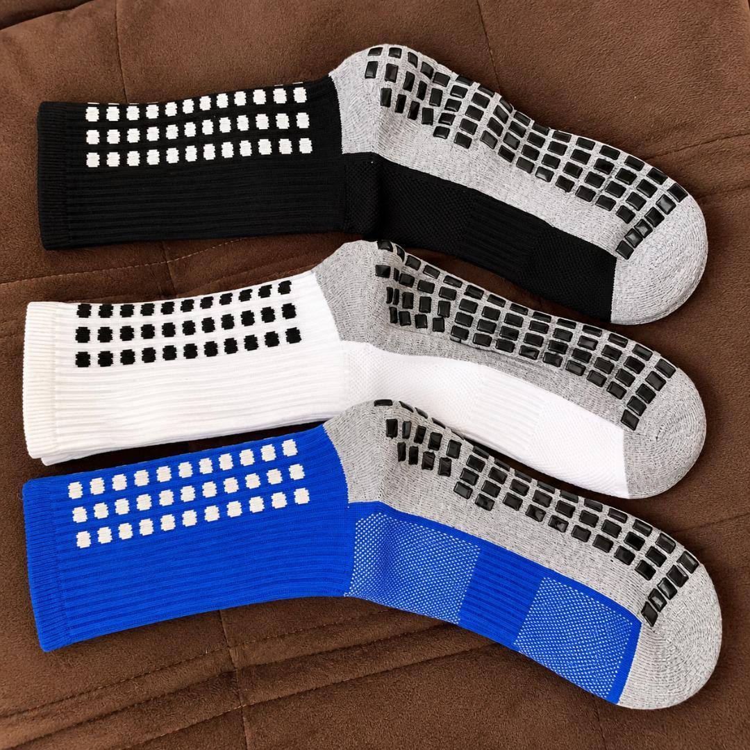 Kit 3 Pares Meia Antiderrapante Esportiva Futebol Treino Pro