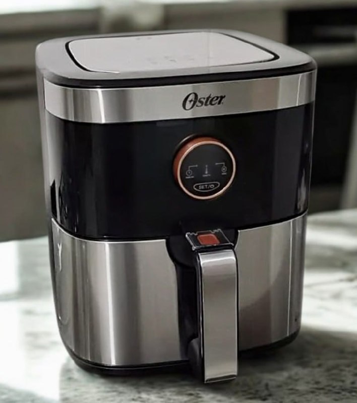 Fritadeira Sem Óleo 2 Em 1 Black Inox 4,8l Oster - Preto/prata 127v