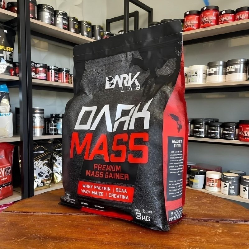 Hipercalórico Dark Mass 3kg Dark Lab Sabor Baunilha