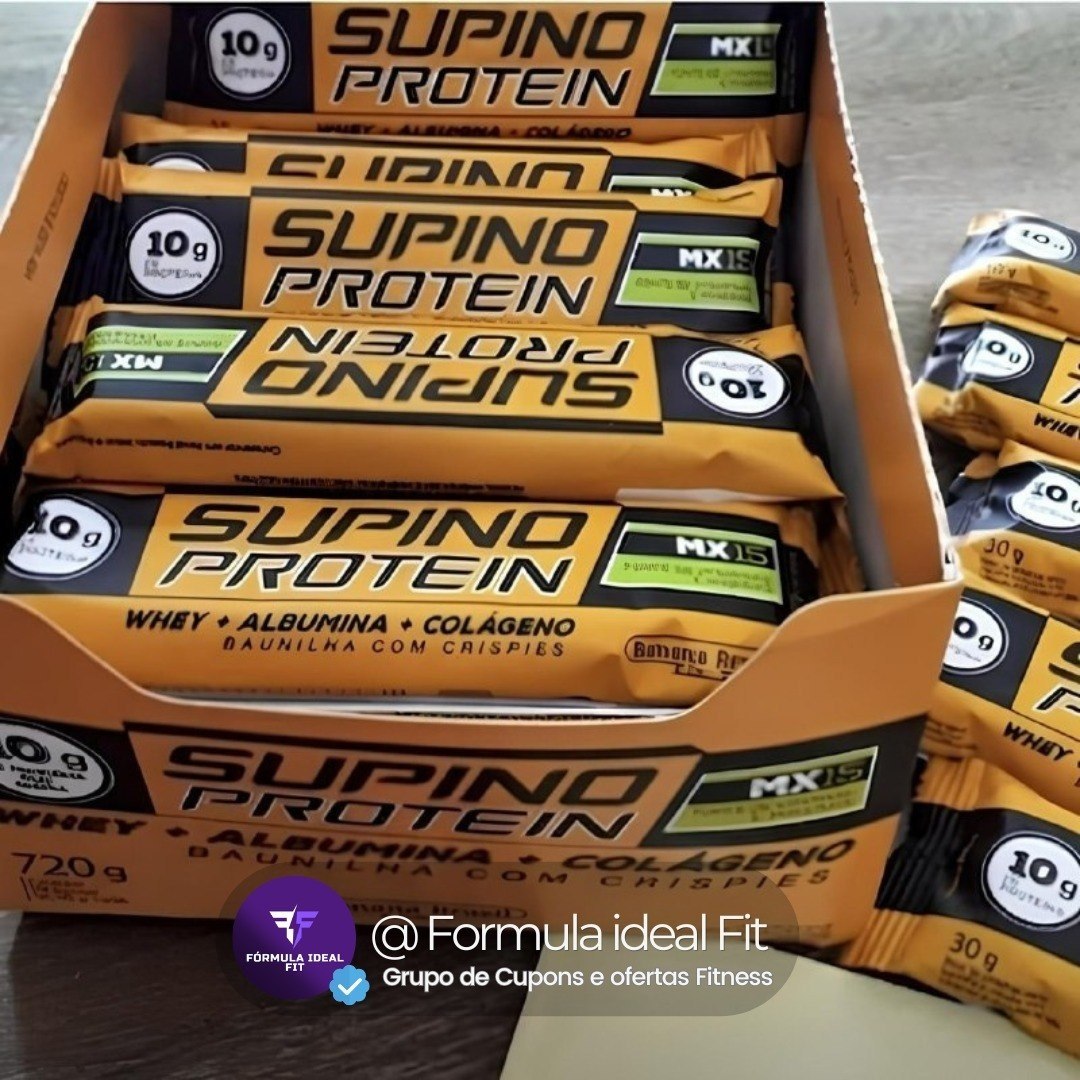 Banana Brasil Display Barra De Proteína Supino Protein Baunilha Com Crispies - 12 Unidades...
