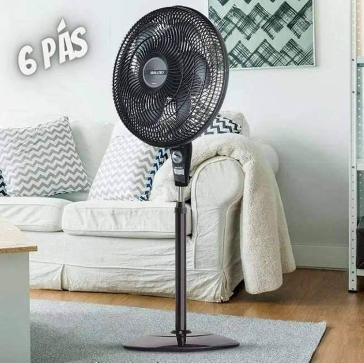 Ventilador de Coluna Mallory Delfos TS+ 126W, Silencioso, Com Hélice de 6 pás - PR-GR - 127V