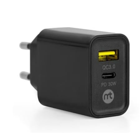 Carregador Universal Mistertech USB e USB-C 30W - Preto