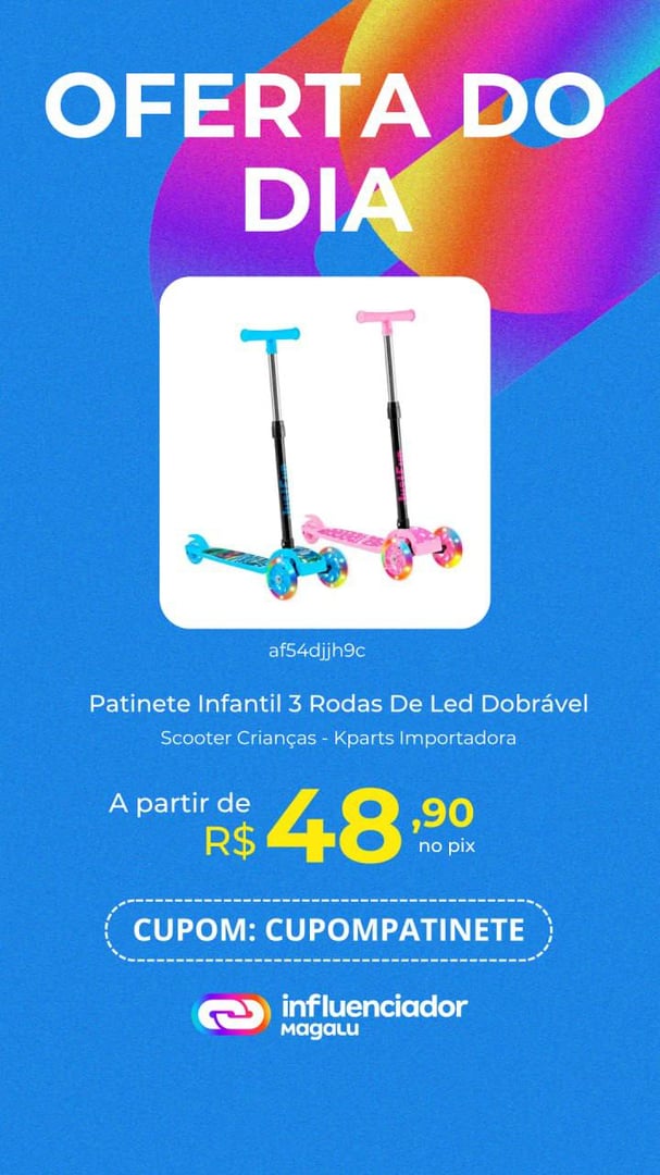 Patinete Infantil 3 Rodas De Led Dobrável Scooter Crianças - Kparts Importadora
