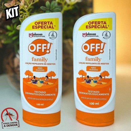 OFF! Family Repelente de Insetos, Proteção por até 4h, 2 Unidades de 100ml