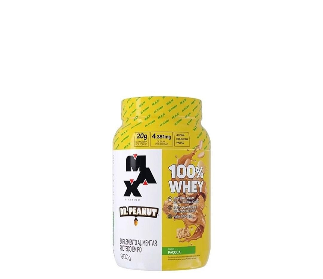 100% Whey Max Titanium x Dr. Peanut (900g), Paçoca