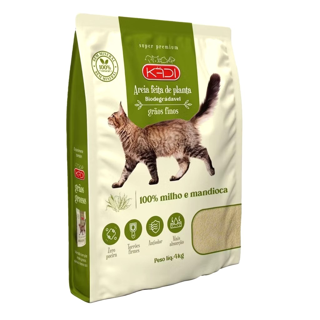 Areia Kadi Biodegradável 4 Kg Grãos Finos