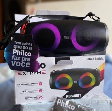 Caixa De Som Philco PBS45BT Speaker Extreme 40W Bluetooth Bivolt Preta