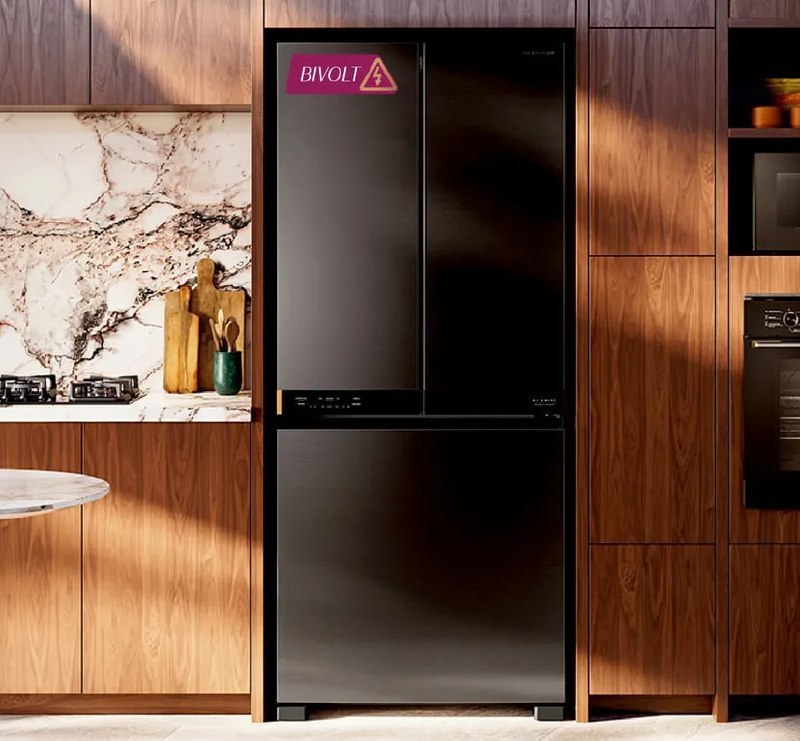 Brastemp Geladeira Inverter 3 Portas French Door Black/inox 110v/220v