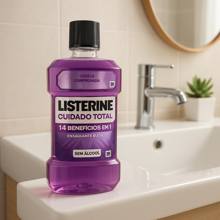 Listerine Cuidado Total 14 Benefícios em 1 Enxaguante Bucal Sem Álcool, 500ml