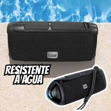 I2GO, Caixa De Som Bluetooth 3 Angle Sound. 12W RMS, Resistente à Água, Preto