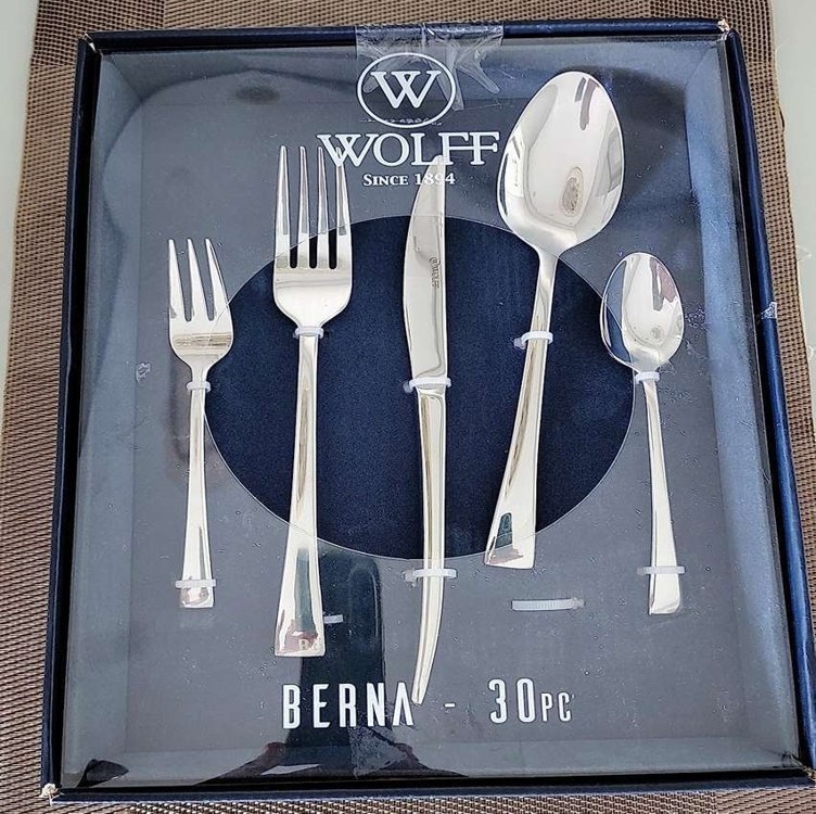 WOLFF Faqueiro de Aço Inox Viena 30 Peças - Mesa Posta - Itens Para Casa - Utensílios de C...