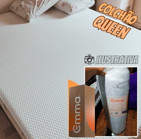 Colchão Queen de espuma Emma Basics 14cm - Firme e ortopédico com 5 anos de garantia