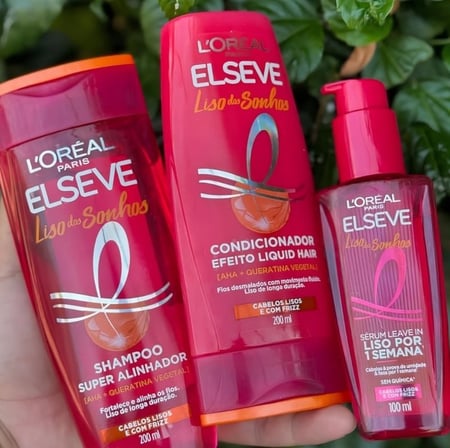Kit Shampoo, Condicionador e Sérum L'Oréal Paris Elseve Liso dos Sonhos
